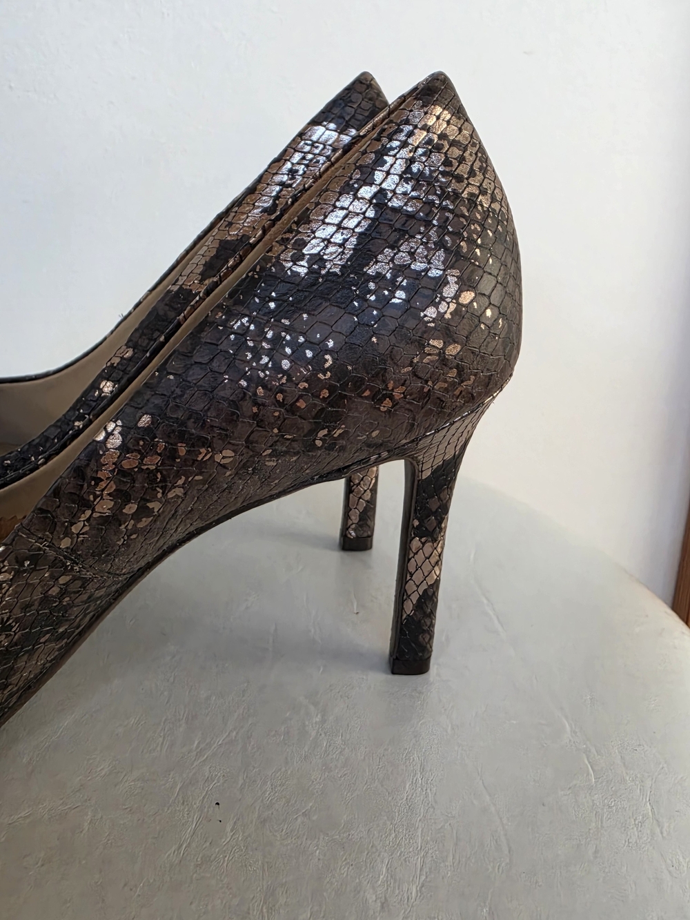 Naturalizer - BNWOT Metallic Snake-Print Pointed Toe Pumps - Picture 5 of 7